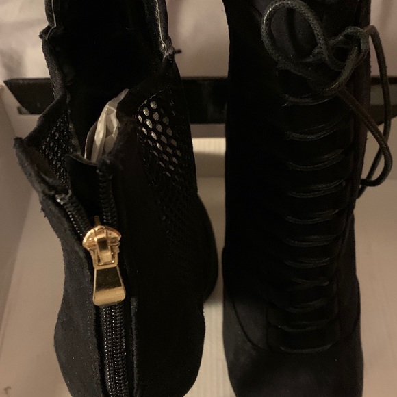 New Suede Lace-Up Booties - Picture 2 of 3